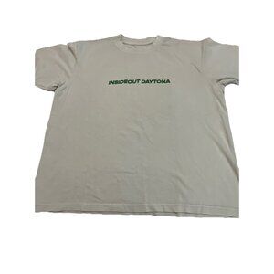 InsideOut Daytona Beach Florida T Shirt Mens XL Cream Graphic Back Tee